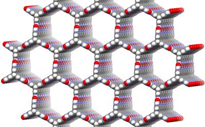 Molecular packing of material discovered using new method